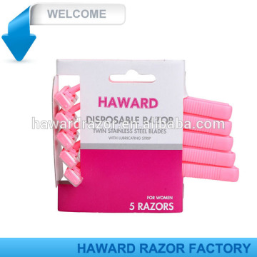 paper card packing for lady straight razor