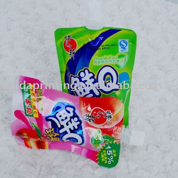 juice spout pouch with spout and cap,no leakage,good printing