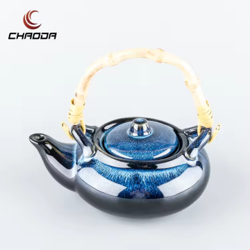 High Quality Durable Blue Ceramic Coffee & Tea Set