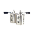 Hydraulische 6 Way Diverter Valve Chuma cha Chuma, DF 6 Vie 1/2 "Acciaio