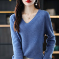 Fashion Simple Solid Color V-neck Reversible Sweater