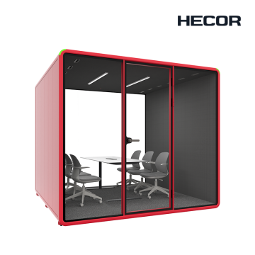 Cabina acústica para 6 personas con ventilación activa