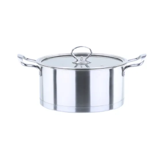 Stainless Steel Hot Pot With Glass Cover