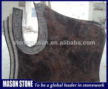 red granite engraving unique stone slab