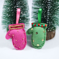 Hot sale felt gift Christmas gloves DIY pendant