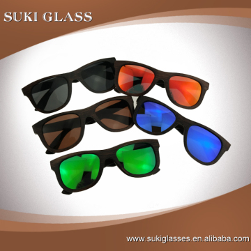 2016 Fashion Cheap Bamboo Sunglasses Polarized bamboo patterned glass Wholesale