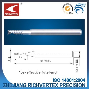 EM1 series single flute end mill for aluminum base or proteiform board solid carbide single flute end mill cutters