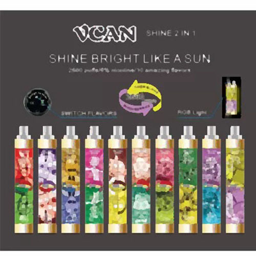 VCAN SHINE Disposable Vape Duel Flavors 2600 Puffs