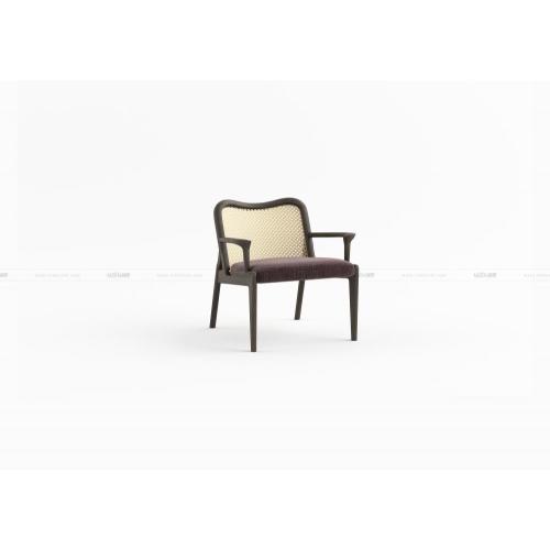 Single Chair Solid wood frame with rattan weaving backrest chair Manufactory