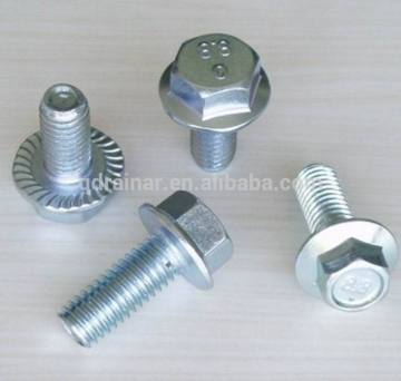 white and blue M6-M12 mm 8.8 hex flange bolt