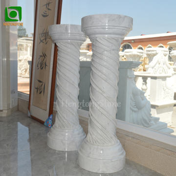 White Marble Display Pedestal for Home Office Decor