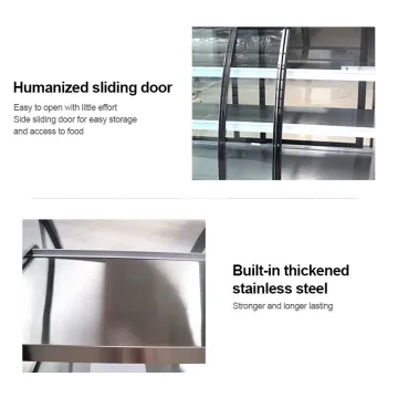 New Design Refrigerator Cake Display Case Glass 2 Door Cake Display Chiller