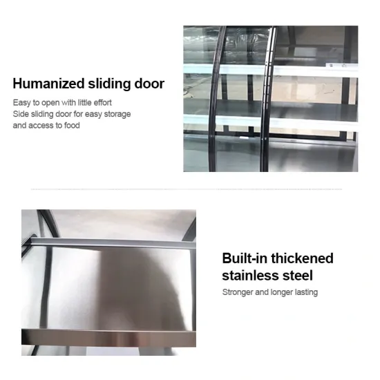 New Design Refrigerator Cake Display Case Glass 2 Door Cake Display Chiller