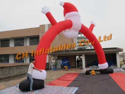 Inflatable santa arch, inflatable red arch, , Christmas inflatable arch, santa arch