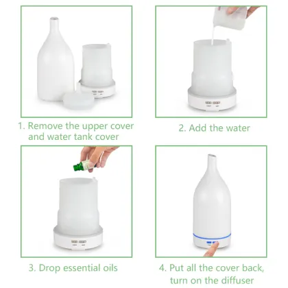 Ceramic Essential Oil Ultrasonic Fan Aroma Diffuser
