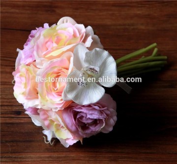 Wedding Silk Roses Flower Bouquet