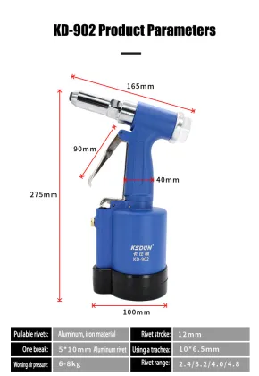 Rugged and Portable Air Tool Brake and Clutch Riveters