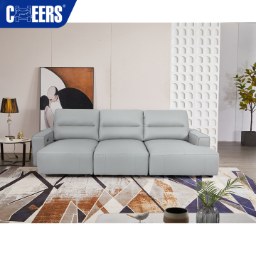 MANWAH CHEERS European Design Space-Saving Smart Leather Electric Sofa Bed: A Versatile 3-Seat Folding Bed Sofa for Your Living Room
