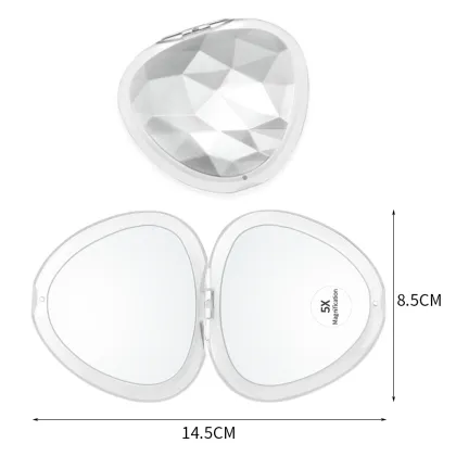 Portable Small Mirror HandHeld Heart Mirror Pocket Mirror