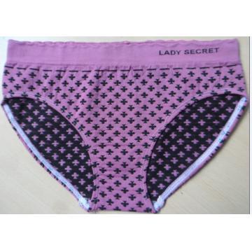 seamless jacquard briefs with waved waist