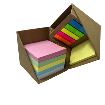 Kraft Paper Self-Sticky Note Pad Set - Promotional Office Supplies