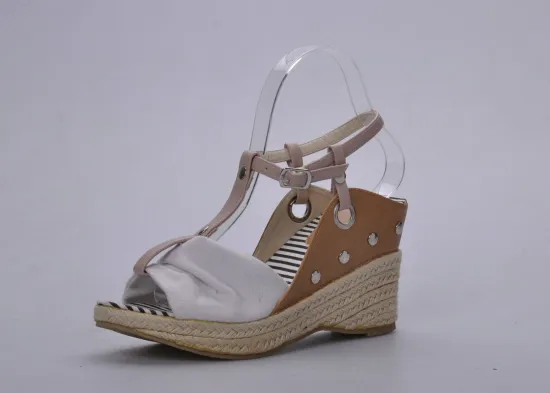 Latest Womens / Ladies Wedge Sandals , Canvas Upper Wedge Heel