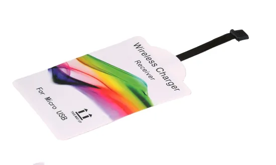 Self Adhesive Silica Gel Qi Wireless Charger Receiver Card/Coil/Module