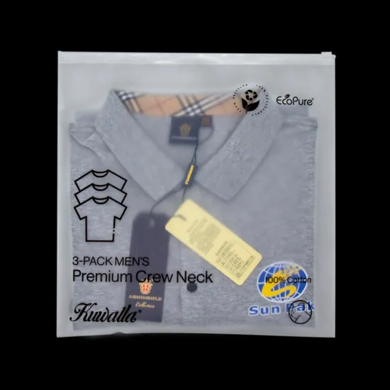 reclosable plastic recyclable plastic zip lock cloudy bag