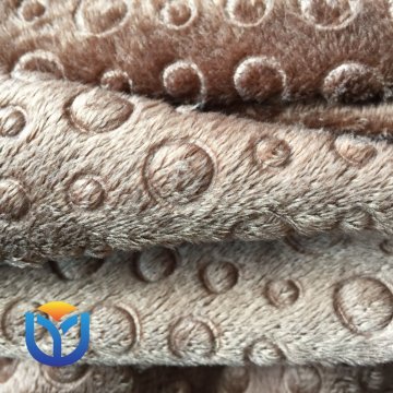 100% polyester tricot fabric super soft velboa velvet embossed minky fabric