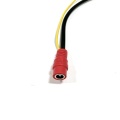 DC 5,5x2,5 mm maschio femmina con cavo di prova alimentazione con clip a coccodrillo rosso