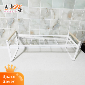 Rack grande com alça de madeira