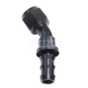 30 Degree Aluminum Female AN to Barb Push Lock Oil Fuel Line Hose End Adapter