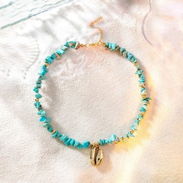 Wholesale High-Sense Gravel Necklace Bracelet Set for Women