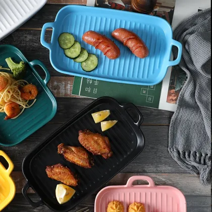 Nordic Customized Rectangular BakeWare Sets - Microwave Safe Pans & Dish Plates