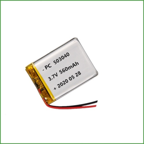 Zuverlässige Qualität 503040 3,7 V 560 mAh Li-Polymer-Batterie