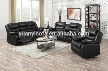 YR2073A Good quality American classic leather recliner sofa set