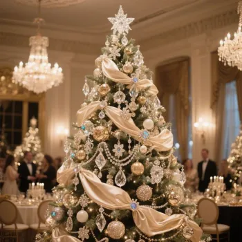 Elegant Gilded Xmas Tree for Elite Soirées