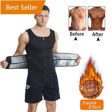 Mens Neoprene Sauna Suit Double Sweat Belt