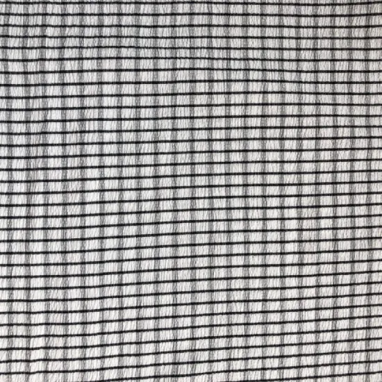 Knitted Crinkle With Black White Check