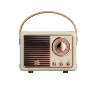 2023 HIFI Stereo Mini Portable Wireless TV Shape HM11 2 Retro Radio Bluetooth Speaker with FM MIC Aux TF U Disk - Latest Dropshipping Products