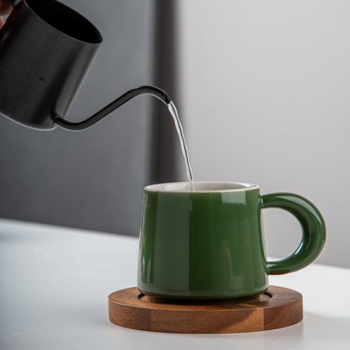 Green Coffee Mug Ceramic Coffee Tea Mug Tea Cup Porcelain Cappuccino Cup Latte Cup Stoneware Milk Mug