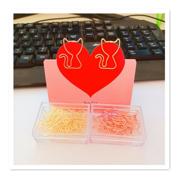 Wholesale Creative Cat Paper Clips - Gold & Rose Gold Metal Paper Organizers for Office & School