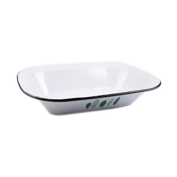 Enamel Plate Metal Butter Dish