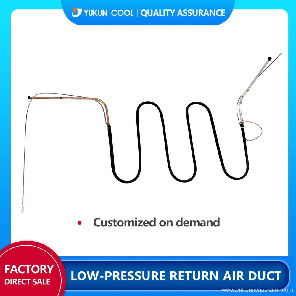 Low-pressure return air tubes