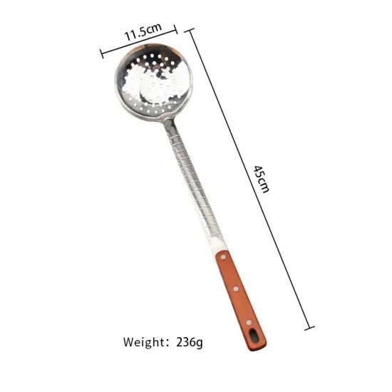 Stainless Steel Ladle with Wooden Handle: A Premium Kitchen Utensil for Cooking and Baking