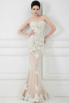 Sweetheart Mermaid Lace Prom Dresses