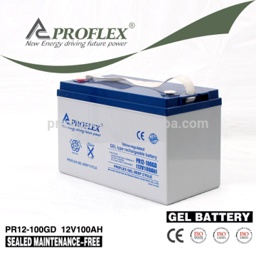 PROFLEX Maintenance Free GEL Battery 12V 100Ah for UPS Charge Deep Cycle Battery