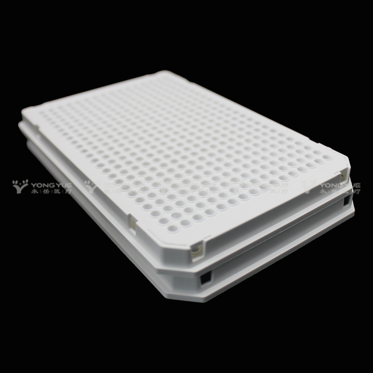 40ul 384 Well Pcr Plate Full Skirt White Frame White Tube