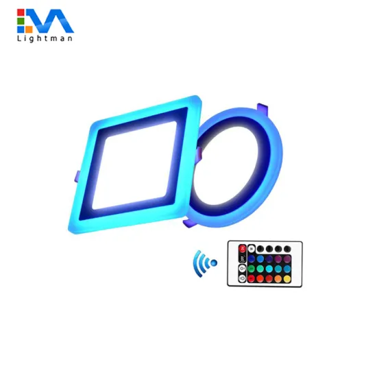 18+6W 240mm RGB Dual Color Round and Square LED Panel Light