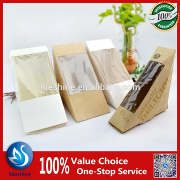 Paper sandwich container, sandwich box, triangle box